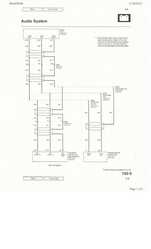 2007 TL Audio and Navi Wiring Diagram - AcuraZine - Acura Enthusiast